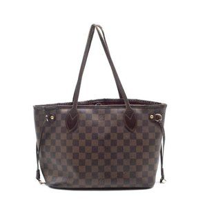 Louis Vuitton Neverfull Damier Ebene Pm Brown Coated Canvas Tote